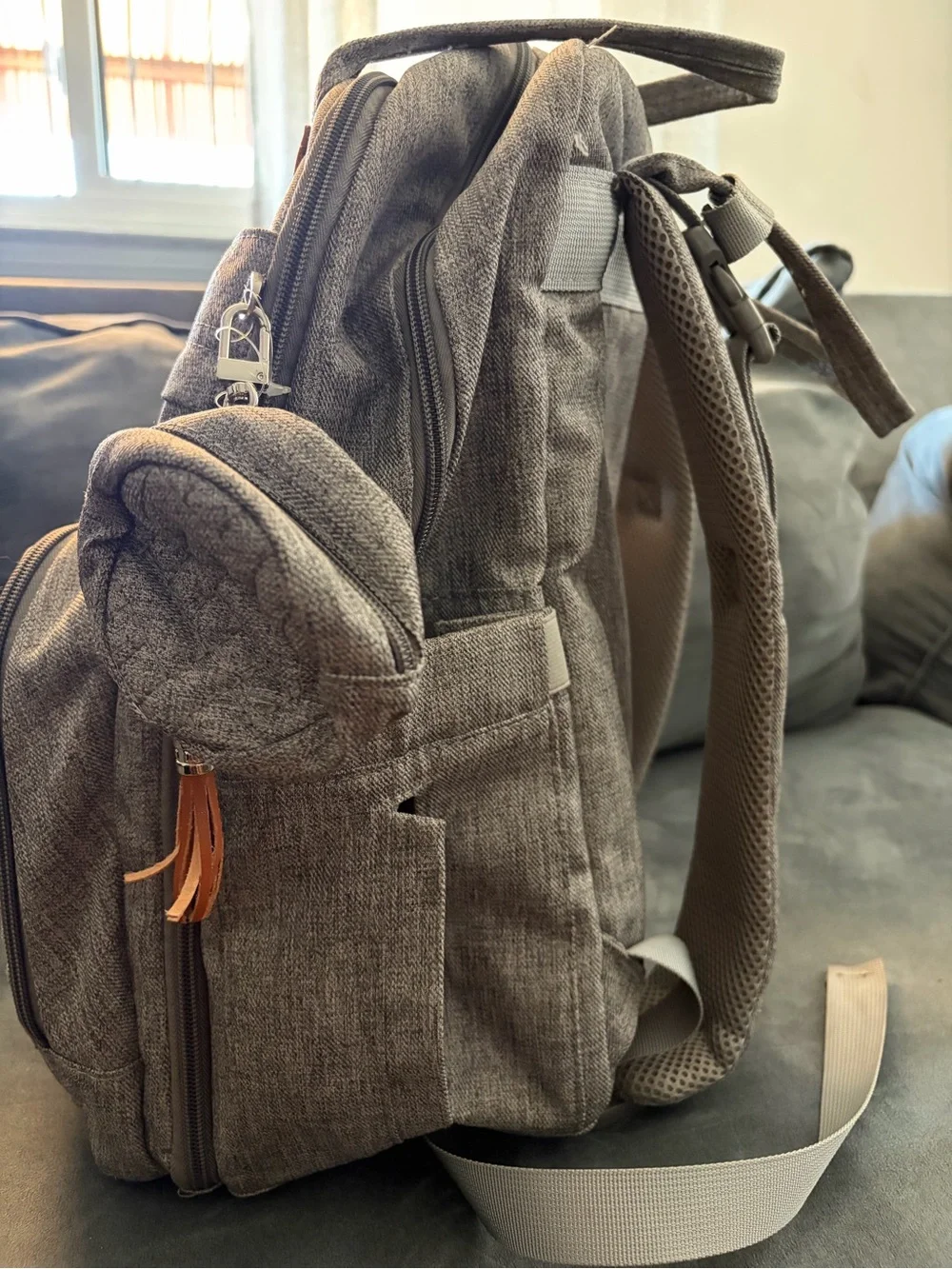Gray Quilted Baby Bag - BobbieRoo